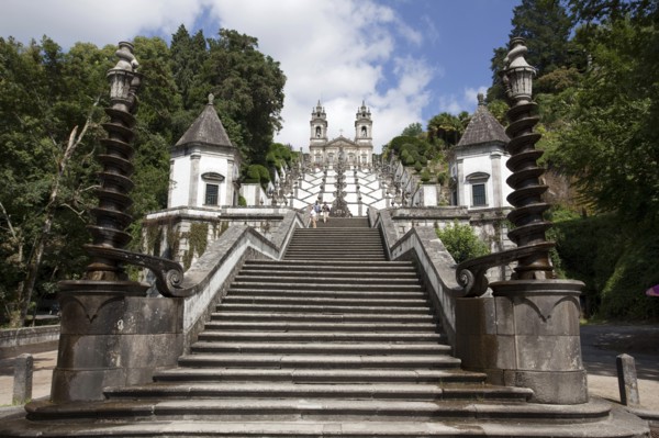 Monumental Baroque stairway, Bom Jesus do Monte Church, Braga, Portugal, 2009.  Artist: Samuel Magal