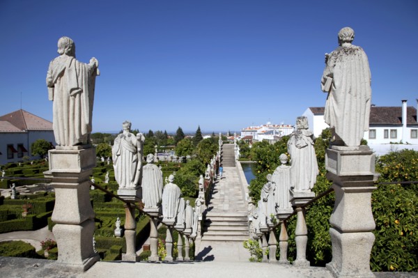 Statues in the Garden of the Episcopal Palace, Castelo Branco, Portugal, 2009. Artist: Samuel Magal