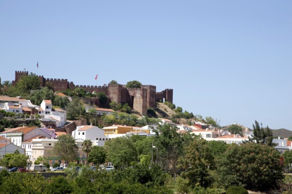 View of the castle and panorama over the surrounding landscape, Silves, Portugal, 2009.  Artist: Samuel Magal