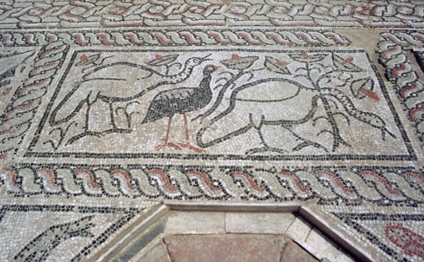 Mosaic, ruins of the Roman town of Stobi, Gradsko, Macedonia.