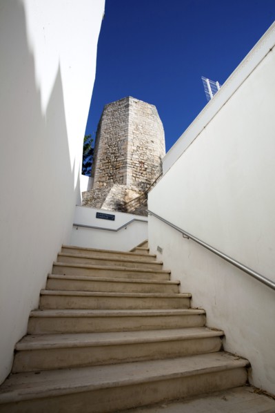 Steps leading up to Tavira Castle, Tavira, Portugal, 2009. Artist: Samuel Magal
