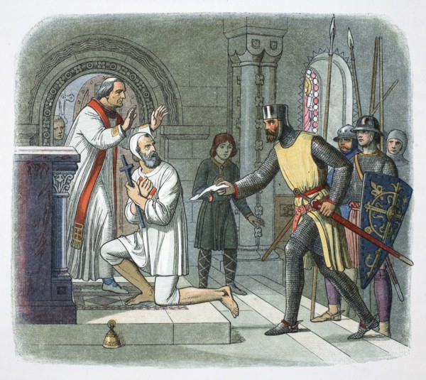 Hubert de Burgh taken from sanctuary at Boisars, France, 1232 (1864). Artist: James William Edmund Doyle