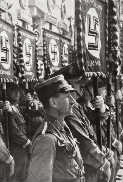 SA stormtroopers on parade, Germany, c1929-1931. Artist: Unknown