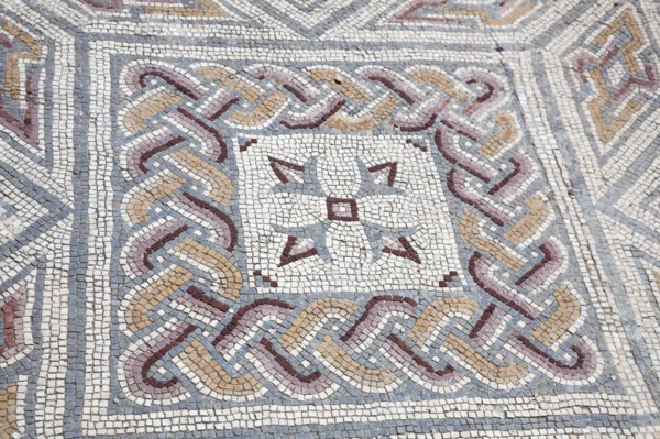 A mosaic floor in the House of the Swastika Cross, Conimbriga, Portugal, 2009. Artist: Samuel Magal
