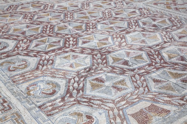 A mosaic floor in the House of the Swastika Cross, Conimbriga, Portugal, 2009. Artist: Samuel Magal