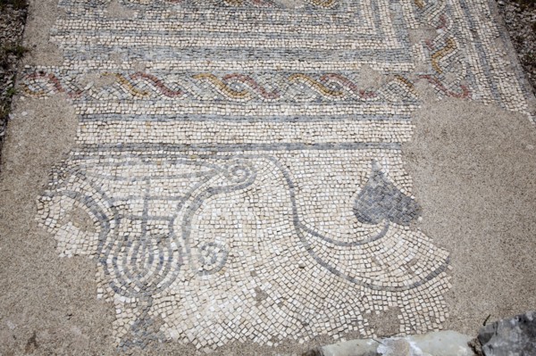 A mosaic floor in the House of the Swastika Cross, Conimbriga, Portugal, 2009. Artist: Samuel Magal