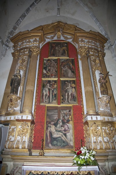 A side altar with Flemish paintings, Sao Francisco Church, Evora, Portugal, 2009. Artist: Samuel Magal