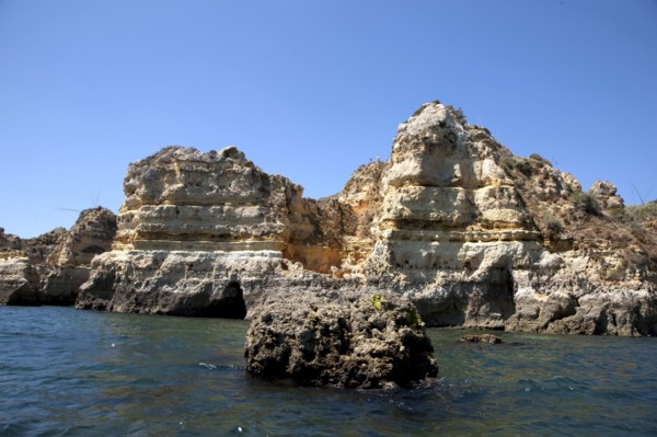 The cliffs at Praia de Dona Ana, Portugal, 2009. Artist: Samuel Magal