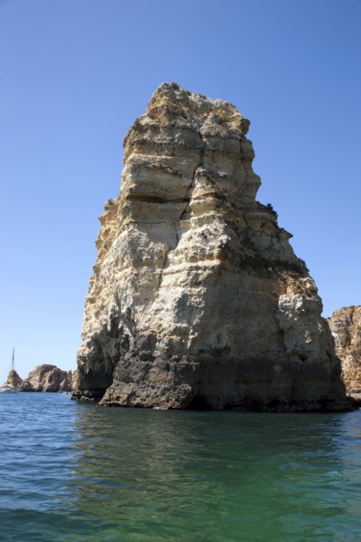 The cliffs at Praia de Dona Ana, Portugal, 2009. Artist: Samuel Magal