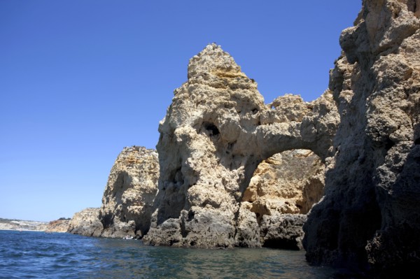 The cliffs at Praia de Dona Ana, Portugal, 2009. Artist: Samuel Magal