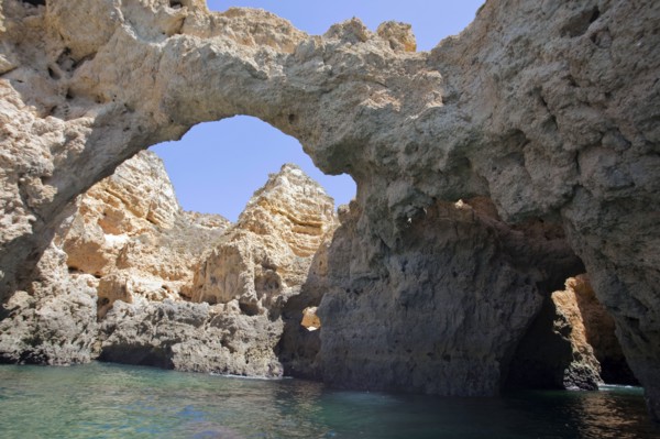 The cliffs at Praia de Dona Ana, Portugal, 2009. Artist: Samuel Magal