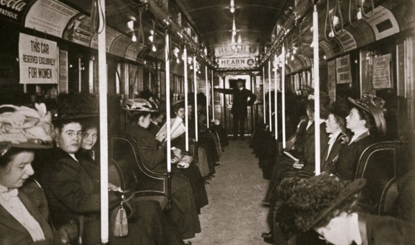 Hudson River subway train, New York, USA, c1901. Artist: Edwin Levick
