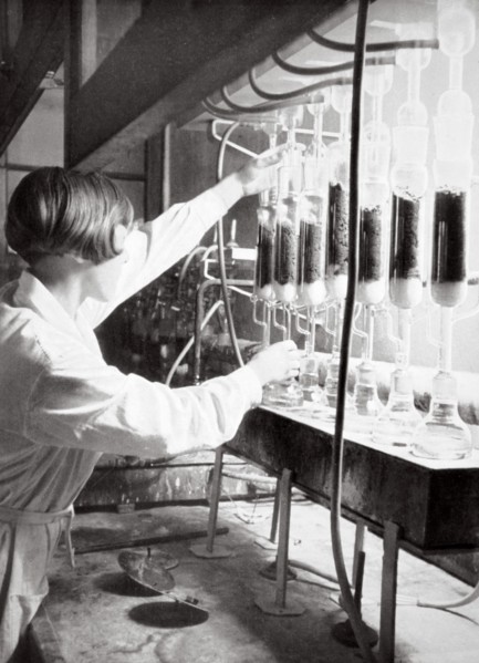 Laboratory research work, Germany, 1936. Artist: Unknown