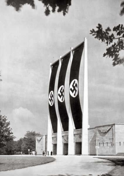 Rear of the Grand Stand for National Socialist Party Congresses, Nuremberg, Germany, 1936. Artist: Unknown