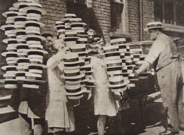 Straw hat factory, Luton, Bedfordshire, 1930. Artist: Fox Photos