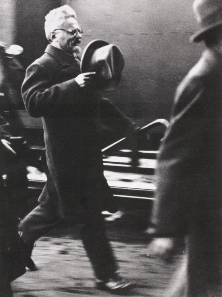 Leon Trotsky, exiled Russian Communist leader, arriving in Paris, c1933. Artist: Unknown