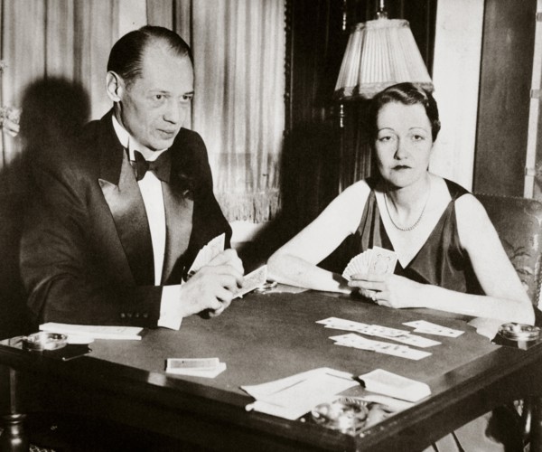 Mr and Mrs Ely Culbertson, American contract bridge players, 1931. Artist: Unknown