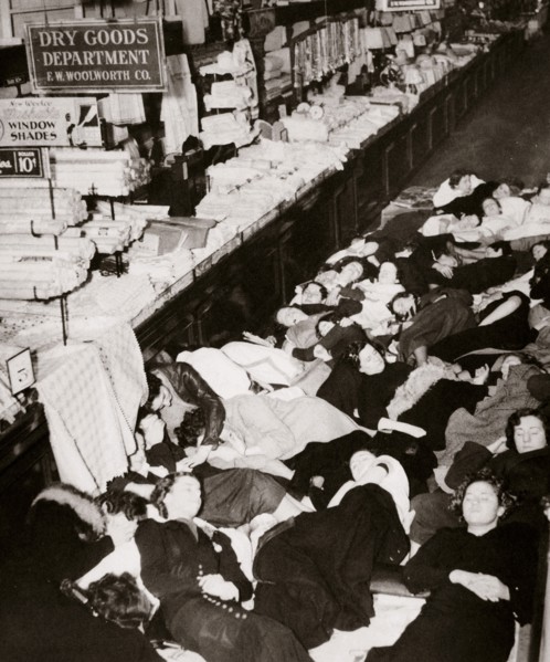 Girl employees of Woolworth's five and dime store, West Fourteenth Street, New York, USA, 1937. Artist: Unknown