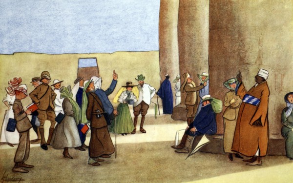 'Tow Rows in the Temple', 1908.  Artist: Lance Thackeray