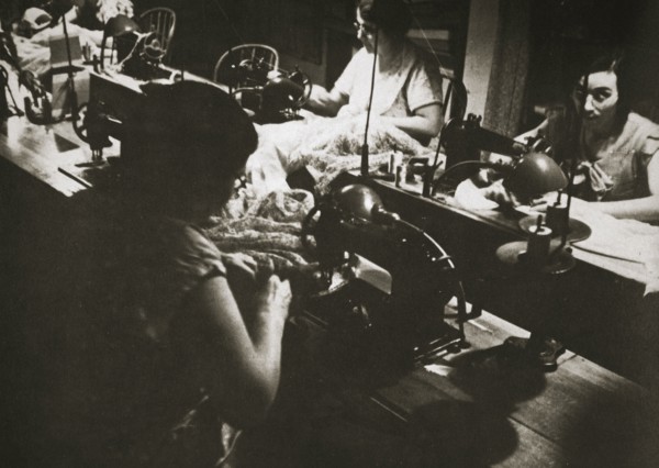 Female workers at a negligee factory in midtown Manhattan, New York, USA, 1920s. Artist: Unknown