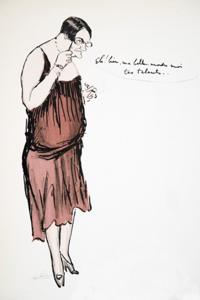 Transvestite in Red Dress with Pince-Nez, from 'White Bottoms' pub. 1927.