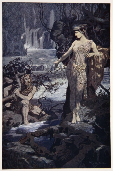 'The Temptation of Ea-Bani', 1915.  Artist: Ernest Wellcousins