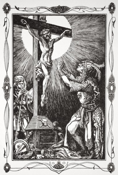 'The conversion of Sir Palamides', 1905.  Artist: Dora Curtis