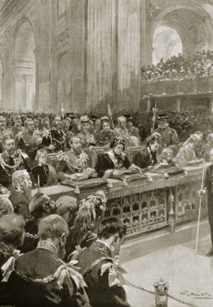 Thanksgiving service for the recovery of the Prince of Wales, 27 February 1872 (1901). Artist: G Amato