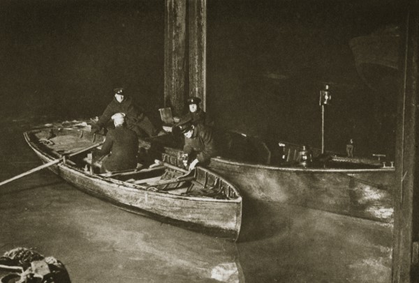 Thames Police on the night patrol, London, 20th century. Artist: Unknown