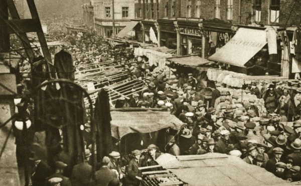 Petticoat Lane Market on Middlesex Street, London, c1920s-c1930s(?). Artist: Unknown