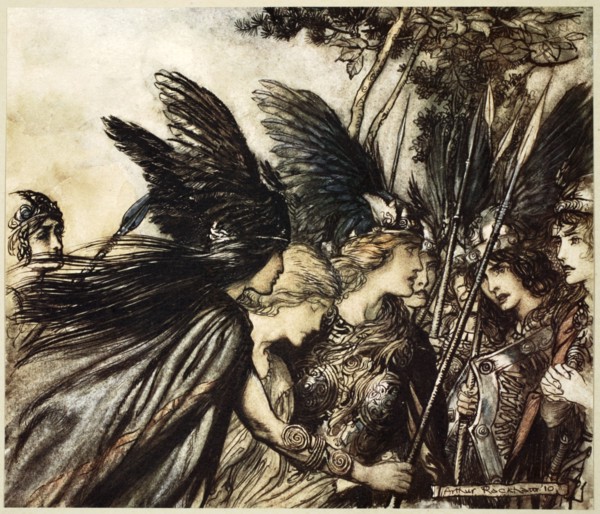 'I flee for the first time and am pursued', 1910.  Artist: Arthur Rackham