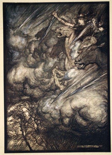 'The ride of the Valkyries', 1910.  Artist: Arthur Rackham