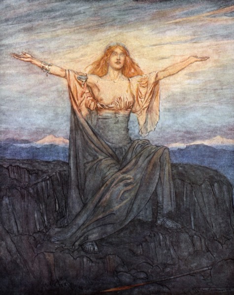 'Sun, I hail thee! Hail, O light! Hail, O glorious day!', 1924.  Artist: Arthur Rackham
