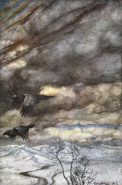 'The ravens of Wotan', 1924.  Artist: Arthur Rackham