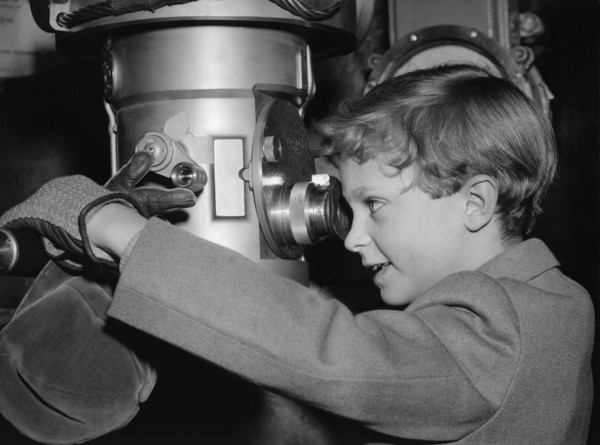 Crown Prince Carl Gustaf of Sweden on a submarine at an exhibition, Stockholm, Sweden, 1956. Artist: Unknown