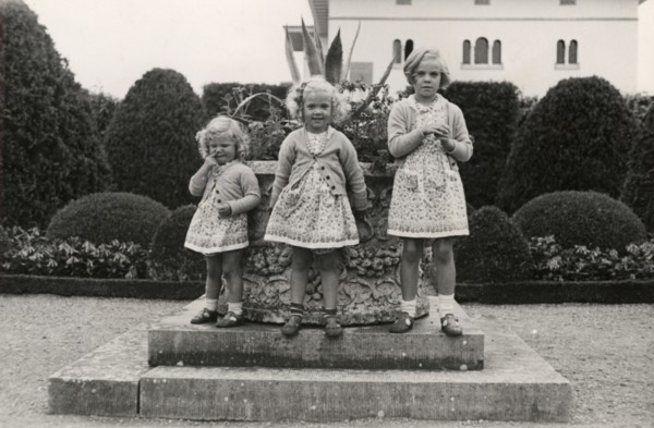 Princesses Desiree, Birgitta and Margaretha of Sweden 1942. Artist: Karl Sandels