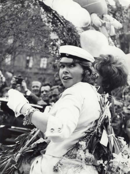 Princess Christina of Sweden celebrates passing her A-levels, 1963. Artist: Unknown