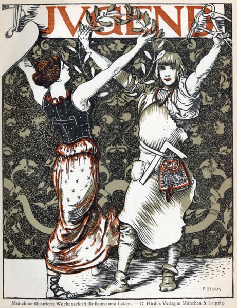 Cover of the German weekly art magazine Jugend, 1898. Artist: Franz von Stuck