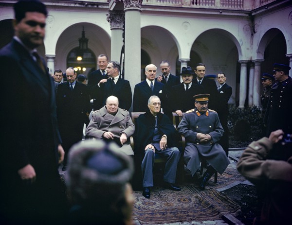 The Yalta Conference, Crimea, USSR, 4-11 February, 1945.  Artist: Anon