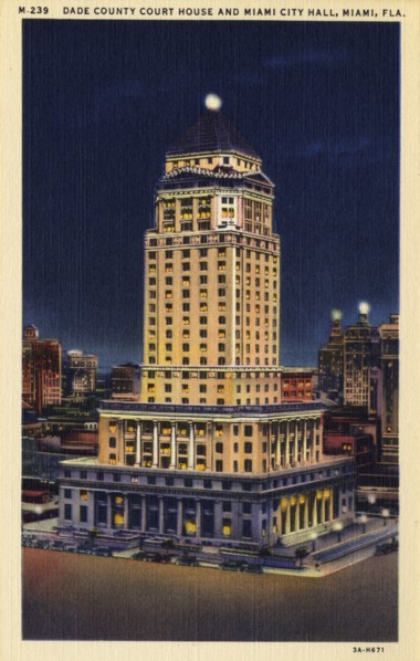 Miami-Dade County Courthouse, Miami, Florida, USA, 1933. Artist: Unknown