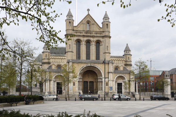 West front of St Anne's Cathedral, Belfast, Northern Ireland, 2010.