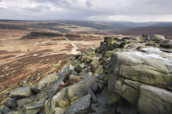 Carl Wark from Higger Tor, Peak District, Derbyshire, 2010.