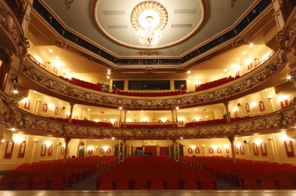 Auditorium of the Grand Theatre, Swansea, South Wales, 2010.