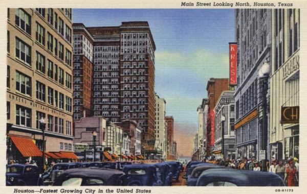 Main Street, Houston, Texas USA, 1940. Artist: Unknown