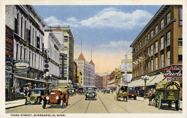 Third Street, Minneapolis, Minnesota, USA, 1915. Artist: Unknown