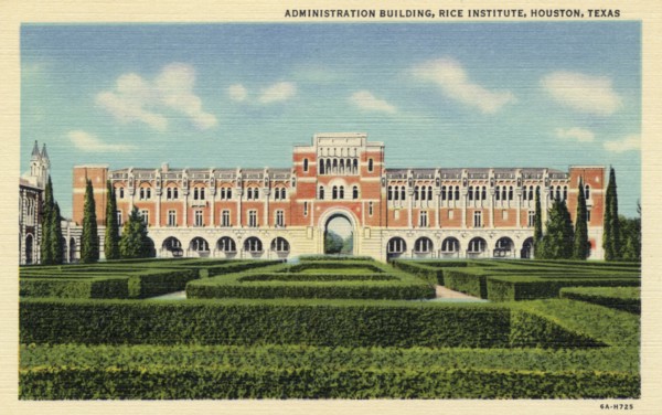Administration Building, Rice Institute, Houston, Texas, USA, 1936. Artist: Unknown