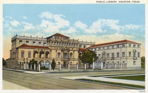 Public Library, Houston, Texas, USA, 1926. Artist: Unknown