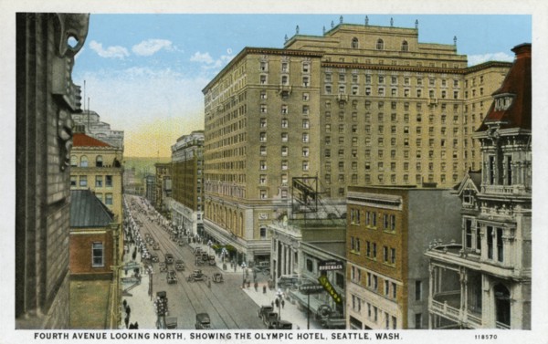 Fourth Avenue looking North, Seattle, Washington, USA, 1928. Artist: Unknown