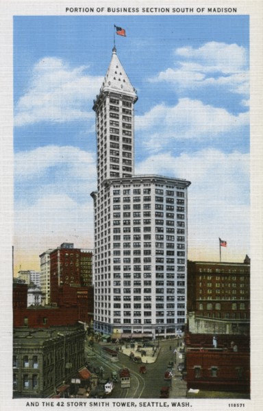 The Smith Tower, Seattle, Washington, USA, 1928. Artist: Unknown
