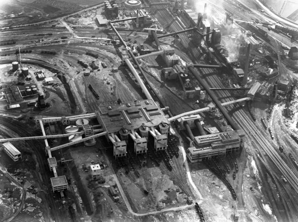 Aerial view of the Manvers coal processing plant, Wath upon Dearne, South Yorkshire, 1964. Artist: Michael Walters